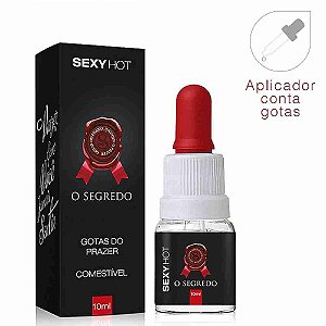 Gel Comestível - O Segredo - Sexo Oral - Conta Gotas -10ml