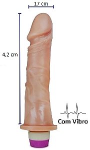 Pênis realístico Luxúria 71 - Com vibrador - 17 x 4,2 cm