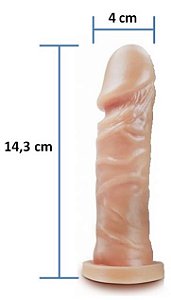 Pênis realístico Pura Luxúria 38 - Maciço - 14,3 x 4 cm