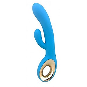 Vibrador Jack Rabbit Lealso - Dupla estimulação - Recarregável - A prova d'água - Azul