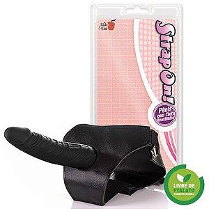 Strap On - Cinta com Pênis Realístico - Créu - Preto - 15 x 2,5 cm