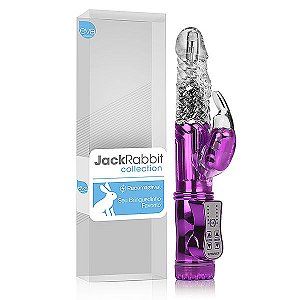 Vibrador Jack Rabbit - Coelho - Rotativo - Recarregável - Roxo