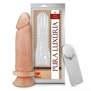 Pênis Realístico - Vibrador e Ventosa - PVC - Pele - 16 x 4 cm