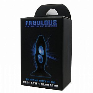 Plug Anal Cone Flexível Fabulous Silicone Preto 10 x 3 cm