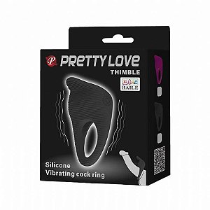 Anel Peniano Thimble Pretty Love Vibrador Silicone Aveludado