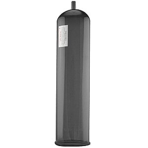 Tubo para Bomba Peniana - Acrílico - Fume - 21 x 5,5 cm