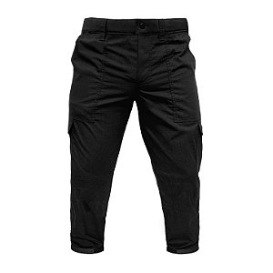 Calça Tática Ripstop Masculina Cargo 6 Bolsos Preta Botaparandá