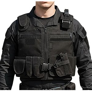 Colete Tático Militar Polícia Vigilante Segurança Airsoft - 6x Sem Juros