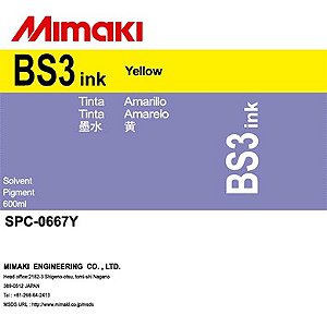 Tinta BS3 Amarelo - 600ml - Original Mimaki