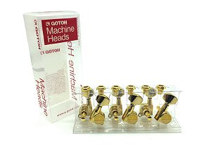 Tarraxa Gotoh 6 linha SG381 07L p/ Guitarra dourado Standard