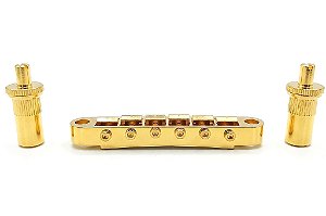 Ponte fixa guitarra Gotoh GE103B-T Dourada Tune-o-matic