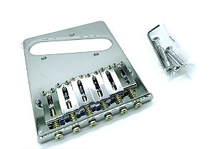 Ponte fixa de guitarra Gotoh GTC201 Cromado telecaster