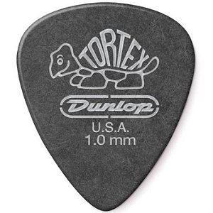 1 Palheta DUNLOP Tortex 1.0 mm Standard guitarra 488R preta