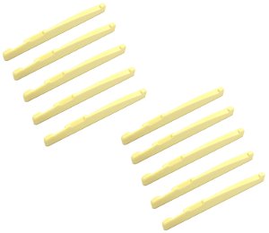 Kit 10 Rastilho violão aço cor branco creme 320m tam medio