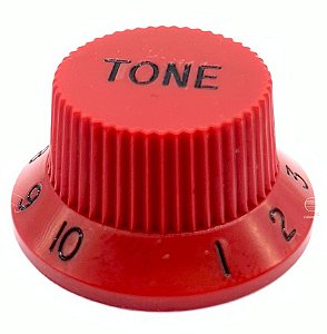 Knob Plástico tone guitarra strato PST-T Vermelho Und