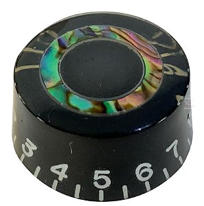 Knob Plástico LCB30 Preto Abalone guitarra / baixo