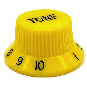 Knob Plástico Tone Guitarra Strato PST-T Amarelo