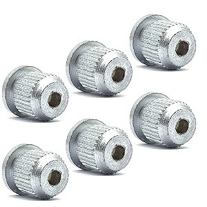 6 Ferrule Bucha passa corda Guitarra ponte Cromado NOVA MOD1
