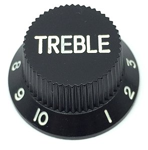 1 Knob Plástico TREBLE guitarra strato PST PRETO Unidade