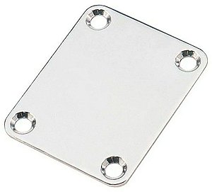 Neck Plate Spirit placa junção braço guitarra cromado reta