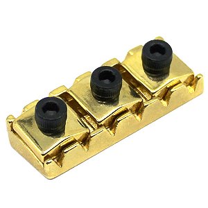 Trava Floyd Rose lock nut 42,5mm dourado guitarra LK42.5