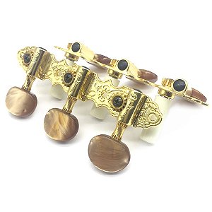 Tarraxa Violão Classico Nylon Pino Grosso Dourado LUXO J800