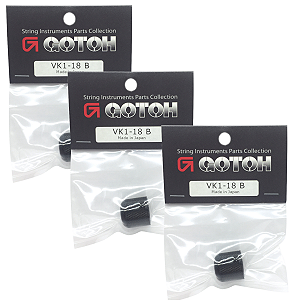 Kit 3 Knob de metal guitarra baixo GOTOH VK1 18 B preto