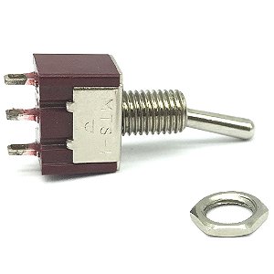 Chave Mini toggle ON-ON Guitarra 2 posicoes Niquel M105 3P