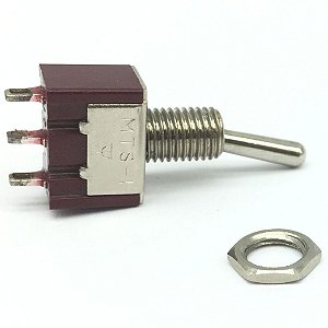 Chave Mini toggle ON-ON Guitarra 2 posicoes Niquel M105 3P