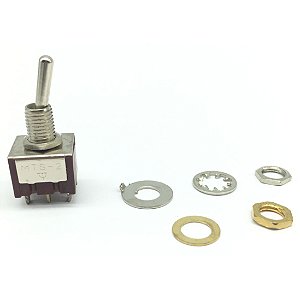 Chave Mini toggle ON-ON Guitarra 2 posicoes Dourada M205 6P