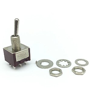 Chave Mini toggle ON-ON Guitarra 2 posicoes Niquel M205 6P