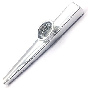 Kazoo sopro profissional prateado metalico MXP