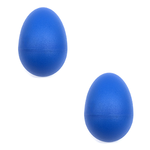 Kit 2 Shaker ovo plastico chocalho AZUL egg
