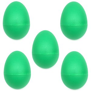 KIT 5 Shaker ovo plastico chocalho VERDE egg