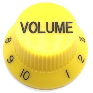 Knob Plastico Volume Guitarra Strato PSV-V Amarelo