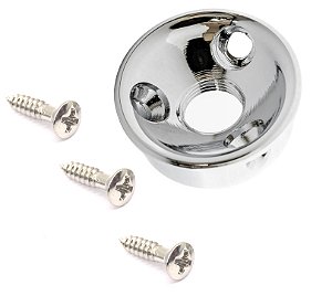 KIT Jack suporte sólido cromado TJS + Parafuso para guitarra