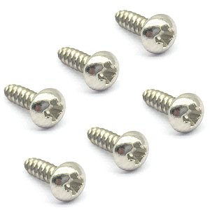 Kit 6 parafuso tarraxa de guitarra 2.1x08 mm niquelado
