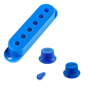 Kit 1 capinha captador knob volume tone ponta de chave azul