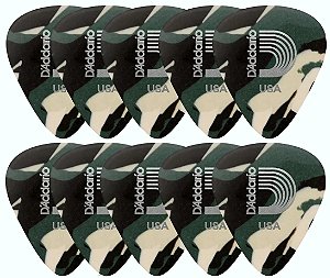 10 Palheta guitarra camuflada 1.25mm Extra Heavy DADDARIO