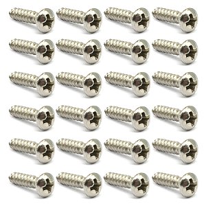 24 parafuso INOX Oval escudo guitarra STRATO 2,9 X 13mm MXP