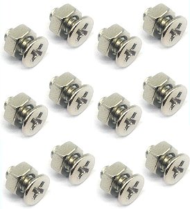 Kit 12 Parafuso guitarra escudo les paul 4X0.8mm Niquelado