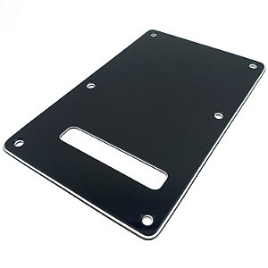 Escudo tremolo traseiro guitarra preto TCS BWB sanduiche