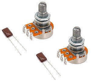 2 potenciômetro SPIRIT B500K + 2 capacitor 0.022uF humbucker