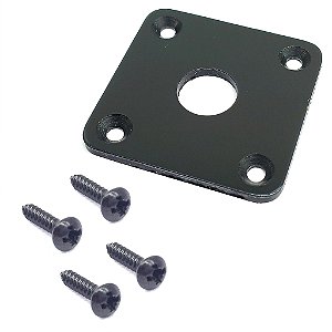 Jack plate quadrado de Plastico Preto PLJC BLK + parafusos