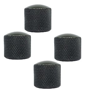 KIT 4 Knob metal 18mm preto de encaixe guitarra KB20BK MXP