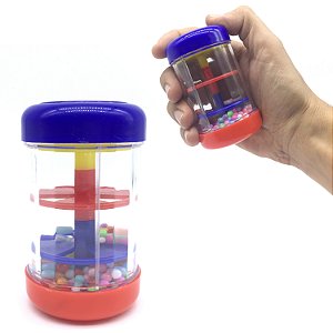 Shaker chocalho INFANTIL ganzá colorido SHKRAIN9 pequeno