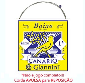 Corda AVULSA Baixo 1ª SOL 040 GIANNINI CANARIO