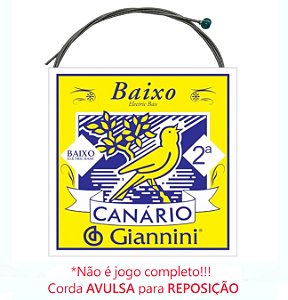 Corda AVULSA Baixo 2a Ré 060 GIANNINI CANARIO