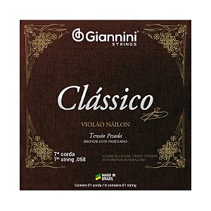 Encordoamento 7 cordas GIANNINI violao Classico NYLON pesada