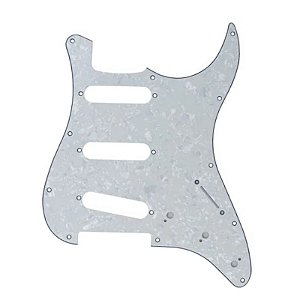 Escudo guitarra perolado strato SSS com 3 CAMADAS